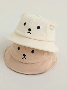 1pc Toddler Bear Design Sun Hat With Mesh Breathable Fabric, Suitable For Spring/Summer, Cute & Versatile Baby/Infant Cap - Multicolor - View 6