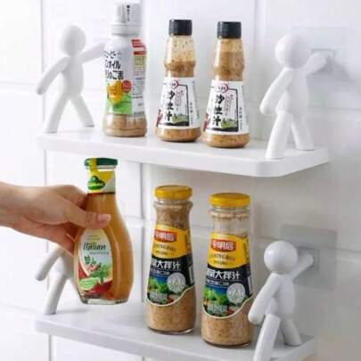 Prateleiras Adesivas Boneco Multiuso