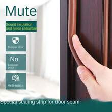 Self-Adhesive Door Seal Strip, Upgraded Silicone Type, 9x2mm, Brown, 6m Length, Soundproof, Windproof, Dustproof, Anti-Collision, Anti-Theft, For Door, Window And Household Use - Brown - View 6