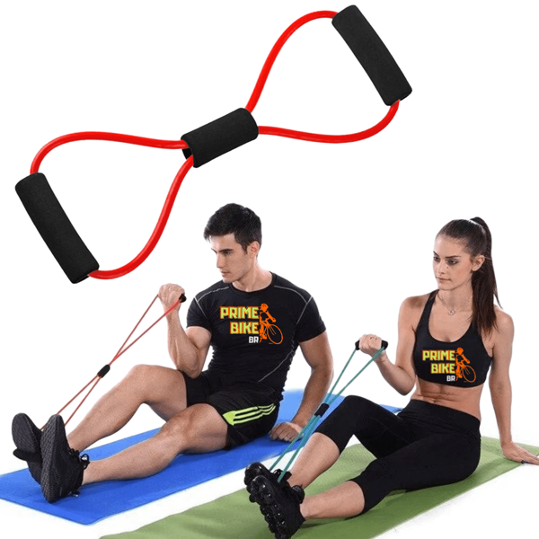 Elástico de Treino Extensor Exercício Fisioterapia Pilates Yoga Faixa Elástica Academia