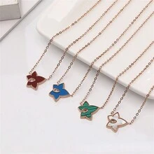 1pc Stainless Steel Asymmetrical Pentagram Pendant Necklace For Women, Suitable For Dating, Party, And Office - Irregular Five-pointed Star - View 1