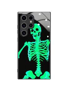 骷髏紋鋼化玻璃手機殼,兼容蘋果、三星等機型 - 彩色 - 查看 5