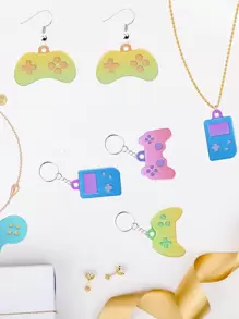 1 Khuôn nhựa silicon làm tay cầm chơi game Khuôn đúc nhựa làm tay cầm chơi game 5 ngăn lý tưởng để làm đồ trang sức và móc chìa khóa Quà tặng mặt dây chuyền tay cầm chơi game mini sáng tạo tự làm - Hồng - Xem 5