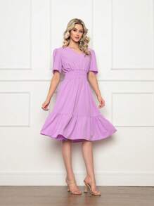 Women Dresses - Màu Lilac Tím - Xem 3
