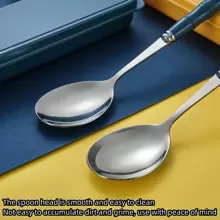 1 Miếng Có thể mang đi Bộ dao kéo Có hộp , Bao gồm Cái nĩa , Cái thìa Và đôi đũa , Có thể tái sử dụng Bộ đồ ăn Đối với Ngoài trời Dã ngoại , Cắm trại Và Du lịch - Màu xanh lam - Xem 3