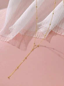 1入組s925純銀流蘇頸鍊,女士奢華風格簡約吊墜鍊,秋冬女士首飾禮物 - 彩色 - 查看 10