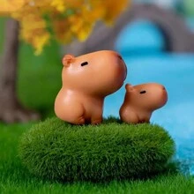 6pcs Mini Cute Capybaras Statue, Micro Landscape Ornaments, Car Desktop Decor Perfect For Decorating Rooms, Micro-Landscapes, Fairy Gardens, Tabletops, Terrariums & More Best Gifts Birthday Graduation