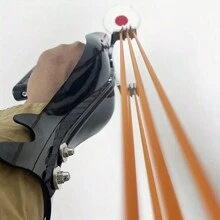 DIDUNSASI 高精準度彈弓玩具,適合戶外玩耍和娛樂,配有手腕支撐、目標和橡皮筋 - 彈弓套裝 - 查看 5