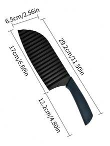 1pc Stainless Steel Potato Slicer With Wavy Blade And Sawtooth Blade, French Fry Cutter - Multicolor - View 2