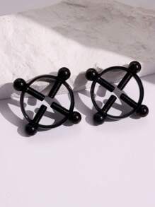 2pcs Non Piercing Nipple Ring Screw Shield Fake Piercing Stainless Steel Nipple Clip For Women Sexy Body Jewelry - A - View 9