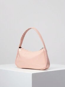 Y2k千禧熱門女孩手提包,多巴胺風格女包,可愛迷人的法棍包,女士錢包適合送給最好的朋友作禮物 - 藕粉色 - 查看 2