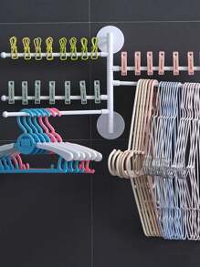 1pc No Drill White Minimalist Foldable Towel Rack(Random Color) - Multicolor - View 5