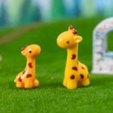 5入組/套可愛的長頸鹿和兔子迷你人偶,適用於家庭和辦公桌微型景觀動物裝飾飾品 - 小兔子和長頸鹿 - 查看 4