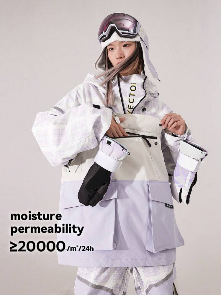 VECTOR MOTION スノースーツ フード付きジャケット ハーフジッパー