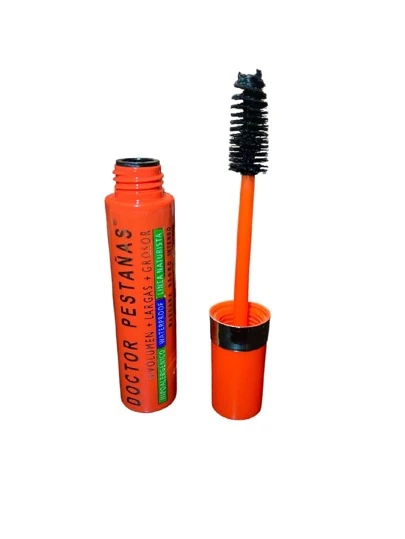 Doctor Pestañas. Máscara de pestañas. Rímel a prueba de agua + volumen + largas + grosor. Color negro intenso. ENVIDIA.