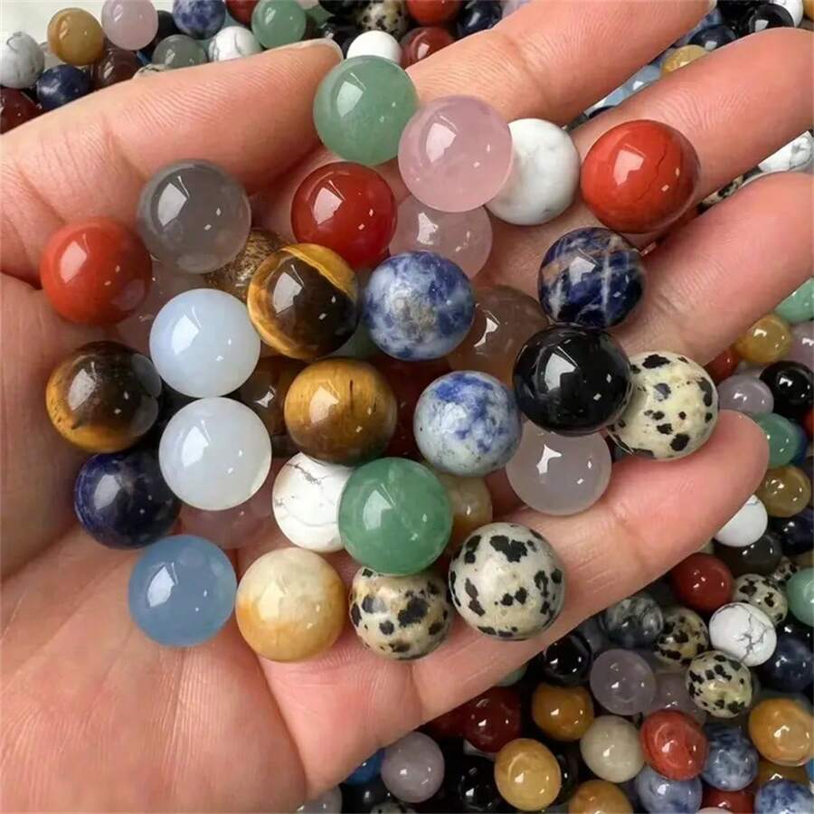 5/10/15入組16mm多式彩色天然石圓珠,diy珠寶製作 - LY16mm圓珠 - 查看 1