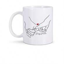 1pc Couple Coffee Mug, Engagement Gift, Wedding Gift, Bride And Groom Ceramic Cup 11oz - Multicolor - View 4