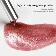 QR 15ML 猫眼凝胶指甲油 1 件红色凝胶指甲油可去除全息磁性指甲油适用于美甲沙龙 DIY 在家，0.5 盎司 - 紅木色 - 查看 4