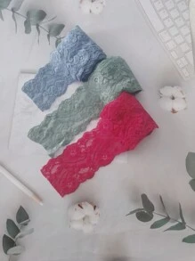 1入組300cm長7cm寬彈性網眼蕾絲修邊織帶,粉紅色,可用於衣服、帽子、襪子、內衣、背心邊緣 - 玫紅色 - 查看 7