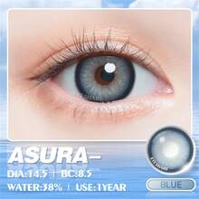 1 Pair Natural Color Lens Eyes Color Cosmetic Contact Lens Blue Green Colored Lenses For Eyes Yearly Beauty Contact Lens - Blue - View 4