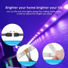 Led Strip Lights 3 Key Rgb Neon Strips Light Rgb Led Tape 5m Smart Led Lights For Room Decoration - 3 Keys - View 4