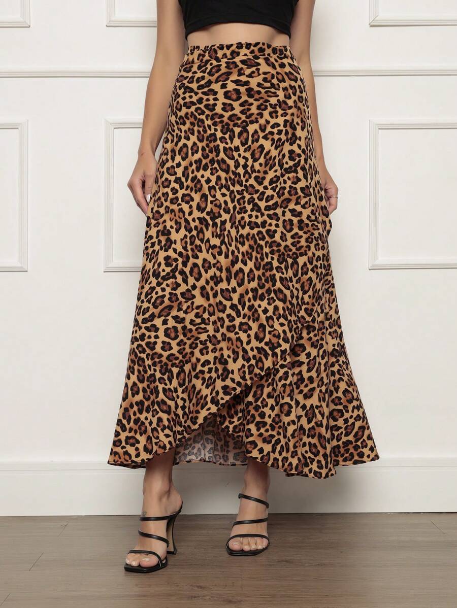 Saia envelope Feminina saia transpassada saia embrulho Midi