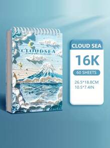 1 件 16k 60 張混合介質素描本,10.5 X 7.4 英寸,頂部螺旋裝訂素描本/書,適合藝術家專業人士和業餘愛好者 | 商品詳情馬克筆藝術、色鉛筆、木炭素描 - 紫色 - 查看 9