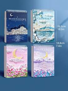 1 件 16k 60 張混合介質素描本,10.5 X 7.4 英寸,頂部螺旋裝訂素描本/書,適合藝術家專業人士和業餘愛好者 | 商品詳情馬克筆藝術、色鉛筆、木炭素描 - 紫色 - 查看 3