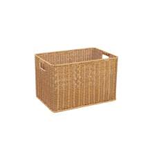 1 Cesta De Mimbre De Estilo Último Para Guardar Ropa De Armario Con Cierre Suave - Varilla Dorada (36 x 22 x 24 cm) - Ver 1