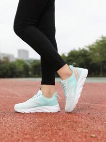 女性輕便時尚休閒運動鞋,透氣網面運動鞋,百搭風格 - 薄荷綠 - 查看 6