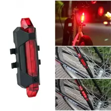 1pc Usb Rechargeable Bike Light, Headlight, Taillight, High Brightness Illumination For Night Riding, Waterproof, Easy To Install, Outdoor Mountain Bike, Off-Road Bike Dedicated Accessories