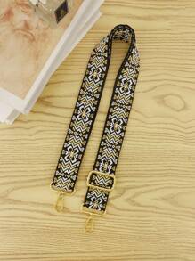 时尚钱包带 38 毫米宽带可调节替换腰带斜挎帆布手提包手袋书包带花卉和复古图案完美的包袋配件行李装饰配件礼物。 - 彩色 - 查看 1