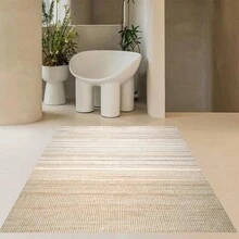 波希米亞風格地毯,高密度仿羊絨和tpr材質,防滑,可水洗,復古抽象地毯,適用於客廳、臥室、餐廳、辦公室、地面裝飾 - 黃色 - 查看 3