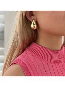 4pcs/Set New Arrival Gold And Silver Combination Ladies' Stud Earrings Suitable For Daily Wear