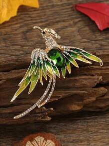 rakol 1件時尚合金鳳凰形狀領針,長尾巴,男女皆宜,適用於日常、派對和宴會 - 胸針 - 查看 11