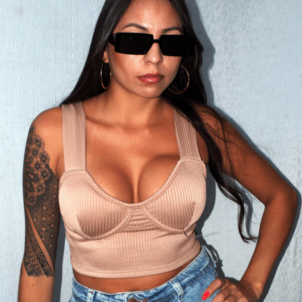 TOP CROPPED BLUSINHA FEMININA 3D
