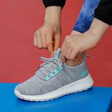 STQ Tennis Shoes Womens Slip On Walking Sneakers With Arch Support - 灰青色 - 查看 3