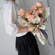 20 Sheets/Pack Cynthia's Passionate Love Series Heart Floral Wrapping Paper Gift Packaging Paper - Creamy Yellow - View 3