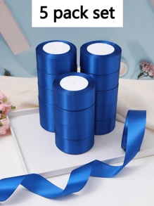 5 Pièces Ruban De Satin Ruban De Tissu Décoration De Gâteau De Mariage Diy Ruban De Craft Rose Emballage De Cadeau Ruban De Décoration De Fête Pour Mariage, Fête Des Mères, Saint-valentin, Bouquet, Emballage De Cadeau