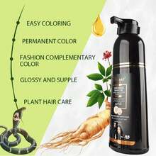 Snake Oil And Ginseng Shampoo With Black Dye 400ml. Nourished Hair/In Just 8 Minutes/Dye Beard, Mustache, Hair - GINSENG - View 3