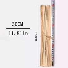 50/100 件 11.8 英寸竹串，烧烤/烤肉串，户外一次性竹串，用于烤肉串和火锅，也可用于 DIY 永生花