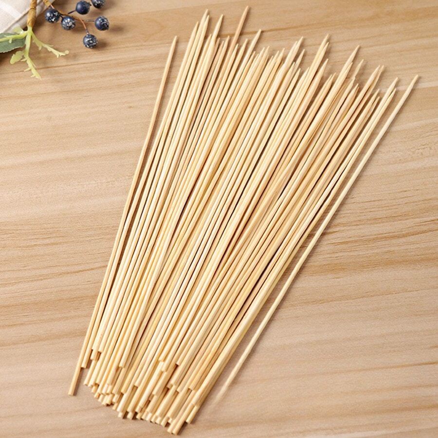 50/100 件 11.8 英寸竹串，烧烤/烤肉串，户外一次性竹串，用于烤肉串和火锅，也可用于 DIY 永生花