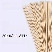 50/100 件 11.8 英寸竹串，烧烤/烤肉串，户外一次性竹串，用于烤肉串和火锅，也可用于 DIY 永生花