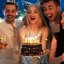 1入數字形狀合金鑲鑽蛋糕插件,適用於生日、婚禮主題裝飾 - 彩色 - 查看 4