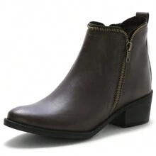 Women Pant Boots - 咖啡棕 - 查看 2