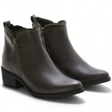 Women Pant Boots - 咖啡棕 - 查看 4