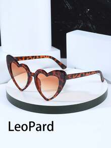 6pcs Women's Heart Shaped Vintage Fashion Glasses With Multi-Color Combinations - Multicolor - View 8