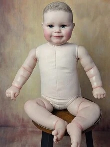 GUESSBELLY 60 厘米 24 英寸逼真婴儿重生娃娃，带有 3D 绘画皮肤和血管，鲜活柔软硅胶新生公主幼儿婴儿可爱女孩装扮玩具 - 粉色 - 查看 3