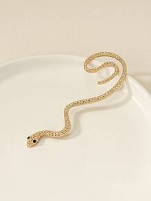 1入獨特蛇形耳夾,適用於女性日常佩戴 - 金黃色 - 查看 4