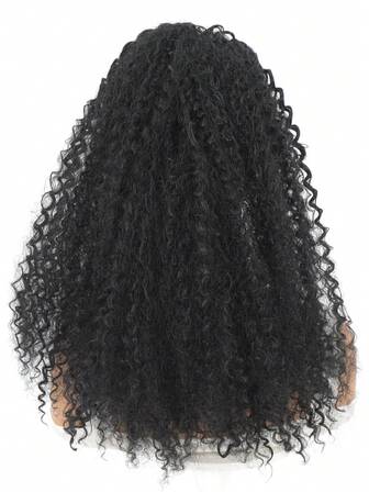 Drawstring Ponytail Deep Curly Heat Resistant Synthetic Instant Clip Ponytail Extension Afro Kinky Curly Hair Pieces For Women